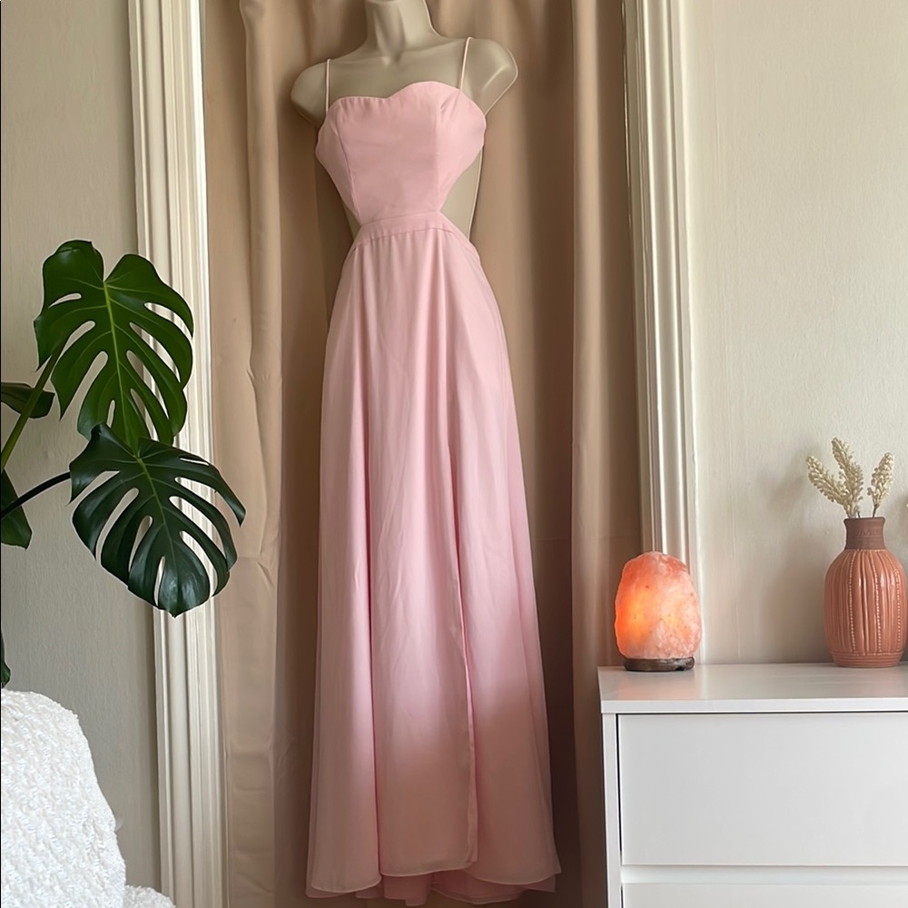 Pink Strapless Sweetheart Gown for Weddings